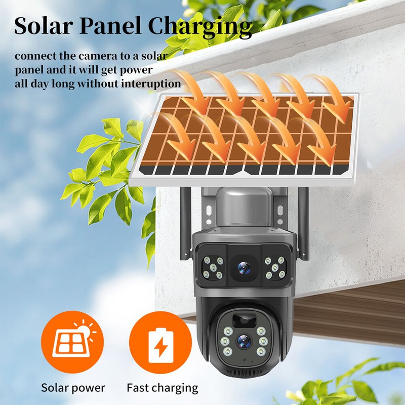 9MP WiFi Solar Battery Camera Wireless Outdoor CCTV 4K Security Camera USA gallery