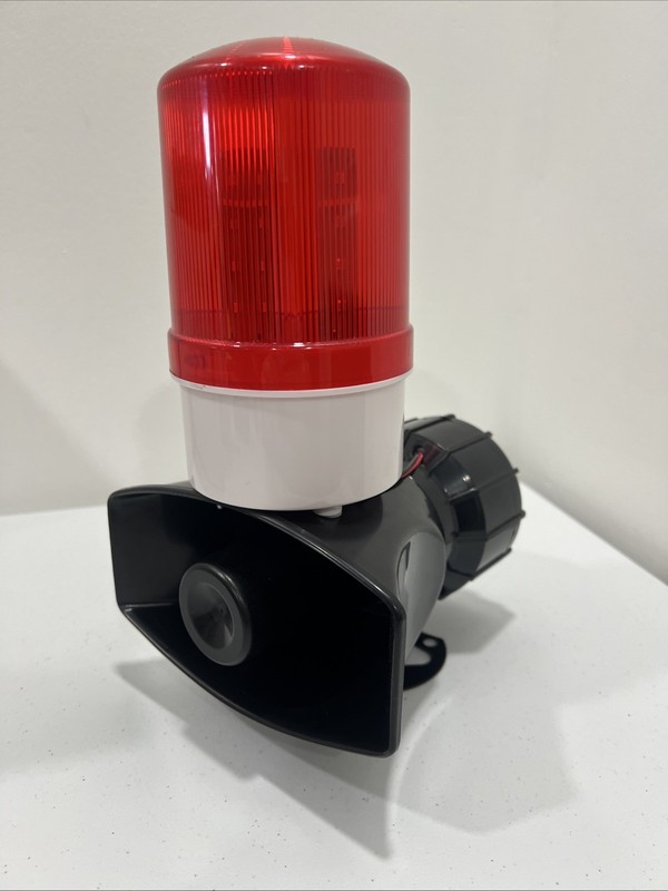AC110V LED Alarm Siren 115dB Flashing Light 60W Warning System for Factory -NOB-