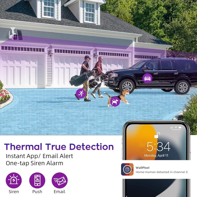 All-Weather 4-Camera Security System: Solar Powered with 64GB Local Storage gallery