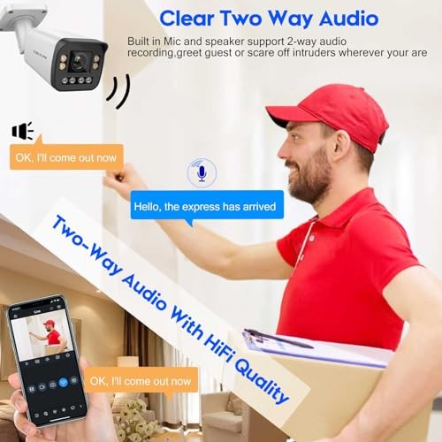 4K Optical Zoom IP Camera/8MP Full Color 5X Outdoor Varifocal Pearl White gallery