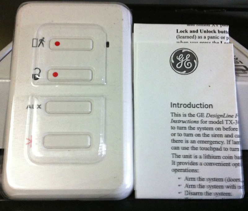 Brand New GE TX-3030-01-1 DesignLine 4-Button Flat Wall Wireless Touchpad, Simon