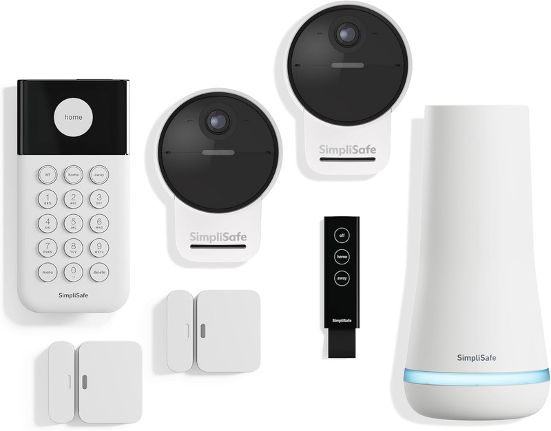 7 Piece Wireless Outdoor Camera Home Security System - Optional 24/7 Professiona
