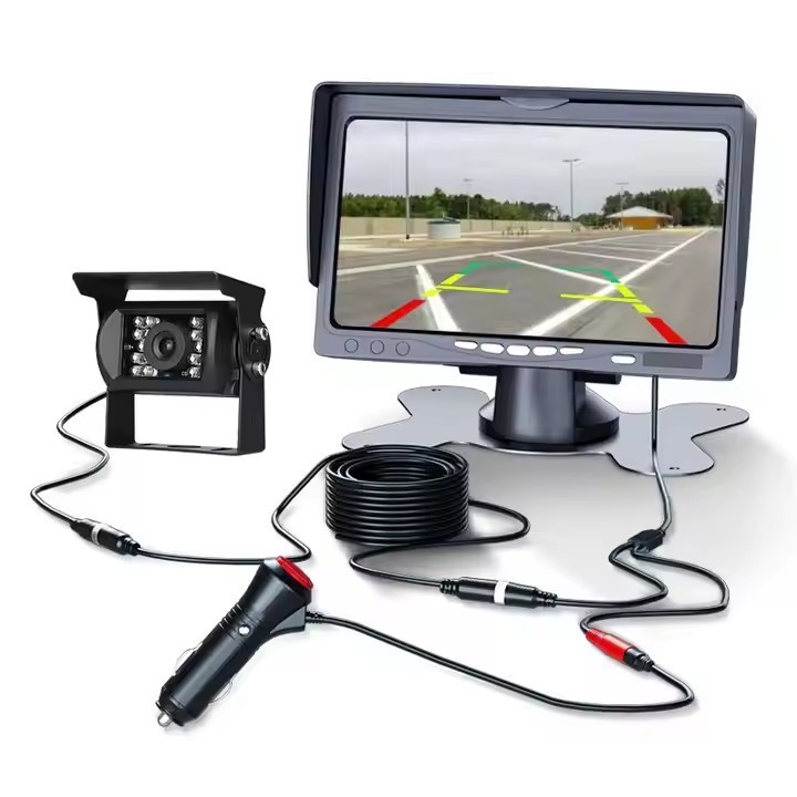 12~24V Truck Vehicle Rear View Camera 7" Display Backup Reverse Packing Monitor