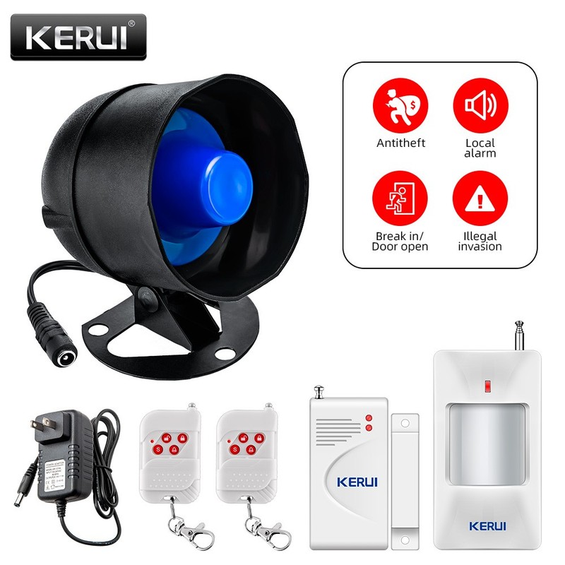 Home Outdoor Anti-Theft Alarm Kit 110dB Wireless Siren Security Alert Device gallery