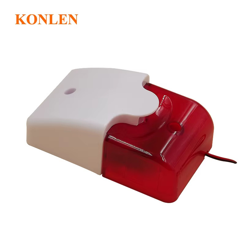 Wired Strobe Siren Alarm DC9V 12V Home Sound and Red Flash Horn Alarming Securit gallery