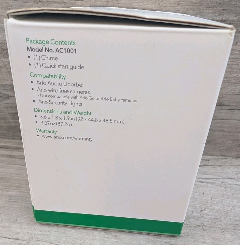 ARLO CHIME Wire-Smart Home Chime Model AC1001-100NAS - Preowned gallery