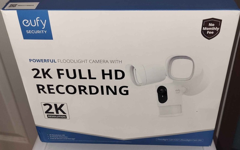 🔥🔥 eufy Security Floodlight Cam E221, 2K, 2,500-Lumen Brightness, Weatherproof