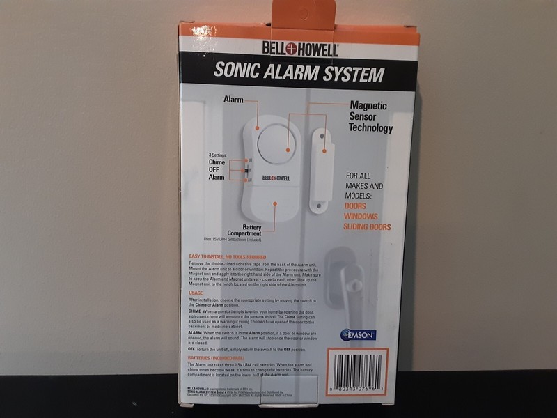 Bell & Howell wireless sonic door & windows alarm system gallery