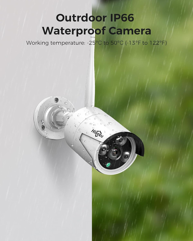 Wireless Pro Wifi Security Camera System, 16CH 4K NVR Kit, Plug-In Powered 12Pcs gallery