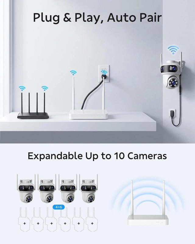 8MP 4K PoE Security Camera System Outdoor 8CH NVR Video Home IP CCTV Auto Track gallery