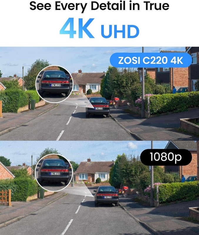 ZOSI 16CH C220 4K 8MP 8 x 8MP PoE IP Cameras POE Security Camera System 4TB HDD gallery