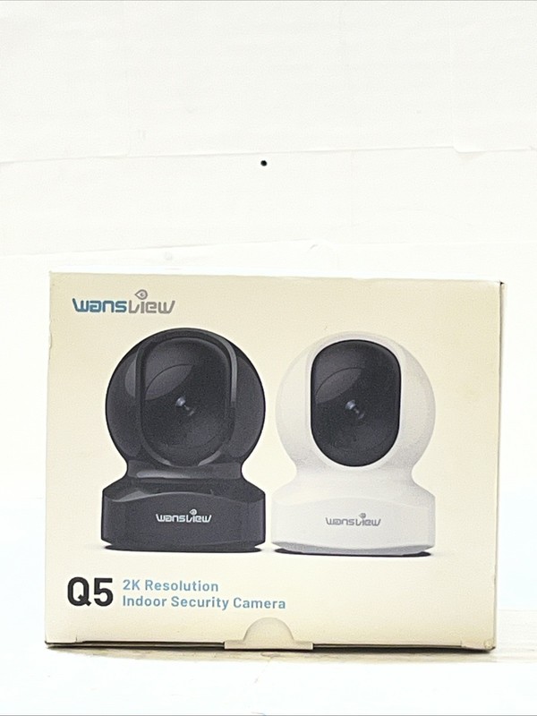 Wansview Q5 2K Indoor Security Camera Black Pan Tilt Night Vision (one Camera)