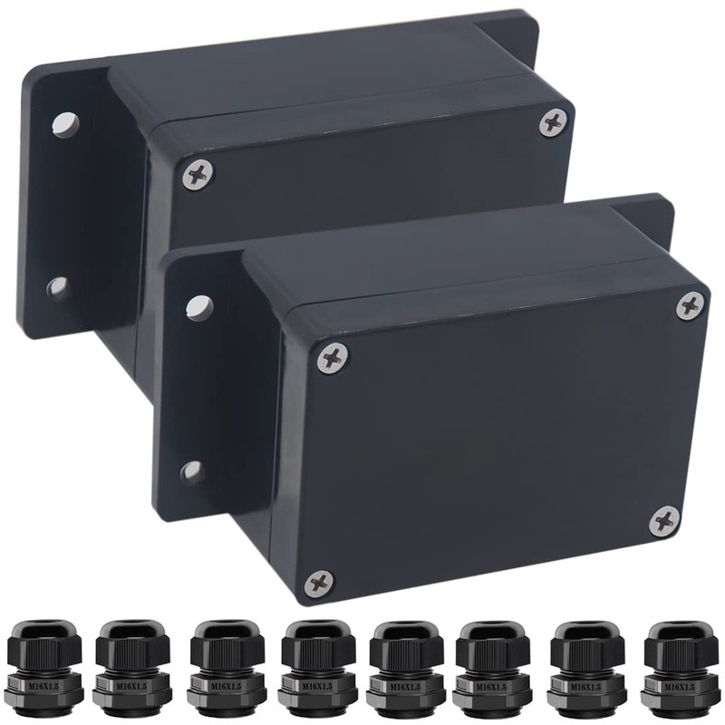 Otdorpatio 2Packs Junction Box IP65 3.94″x2.68″x1.97″(2Pcs), Fixed Ear Design