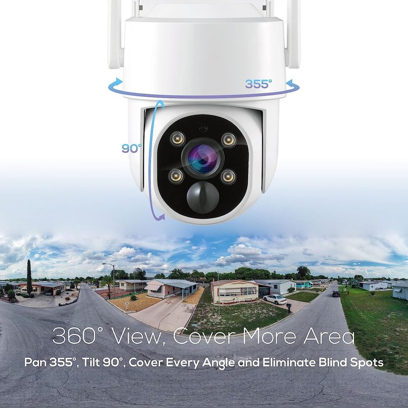 Wireless Security Camera System Outdoor with 10" Monitor 2K Dual Lens 10x Zoom gallery