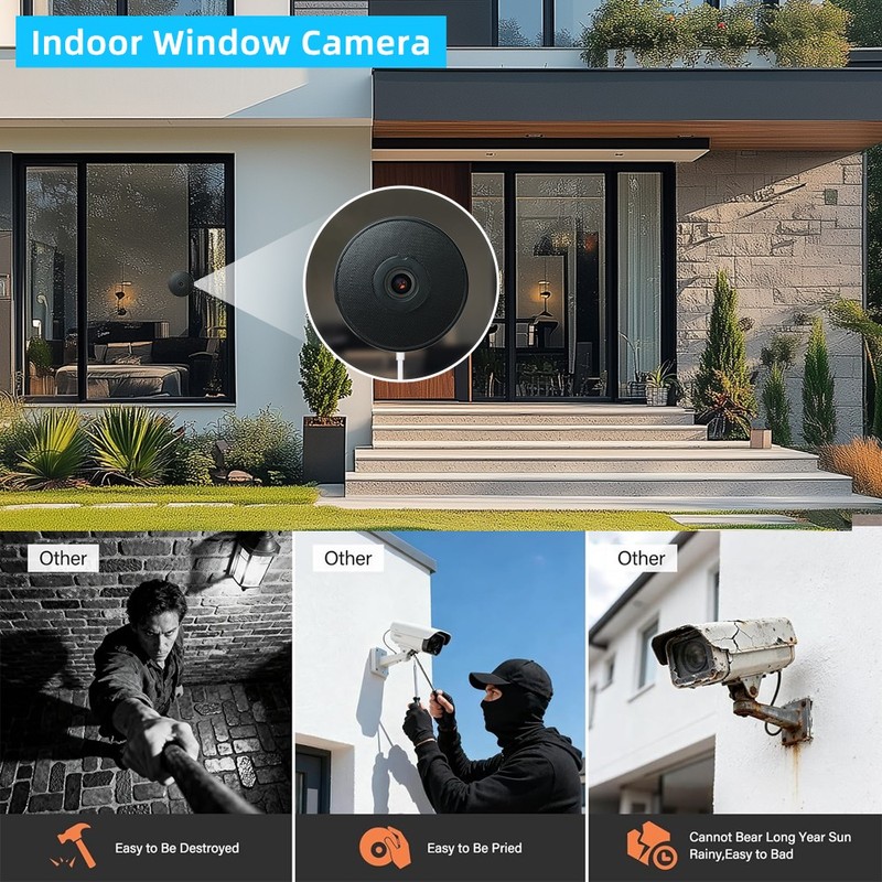 4K 4MP Home Security Window Camera Indoor 5G WiFi Color Night Vision Opt 32GCard gallery