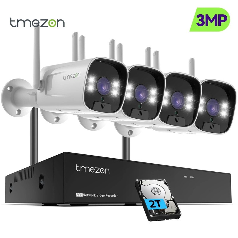 Wireless 3MP Home IP Camera System 10CH NVR WIFI AI 2-Way Audio Waterproof gallery