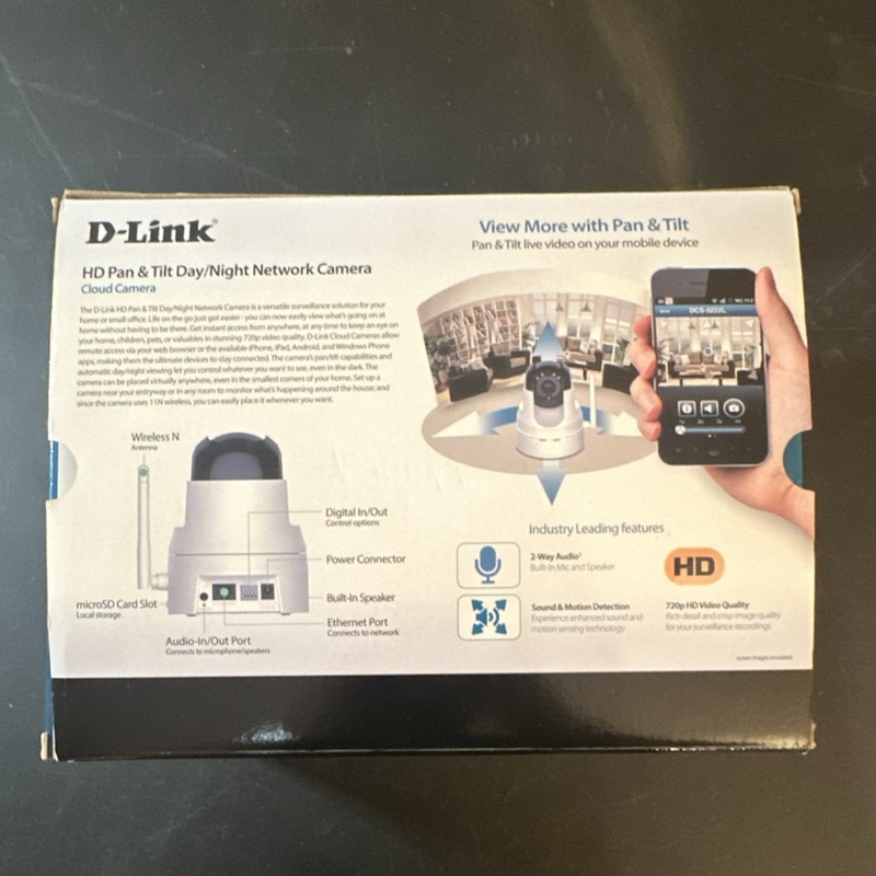 D-Link DCS-5222L HD Pan/Tilt Day/Night Wireless Network Camera Wi-Fi mydlink gallery