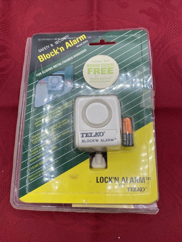 New Telko Safety & Security Lock’n Alarm Lock For Sliding Windows Model S062
