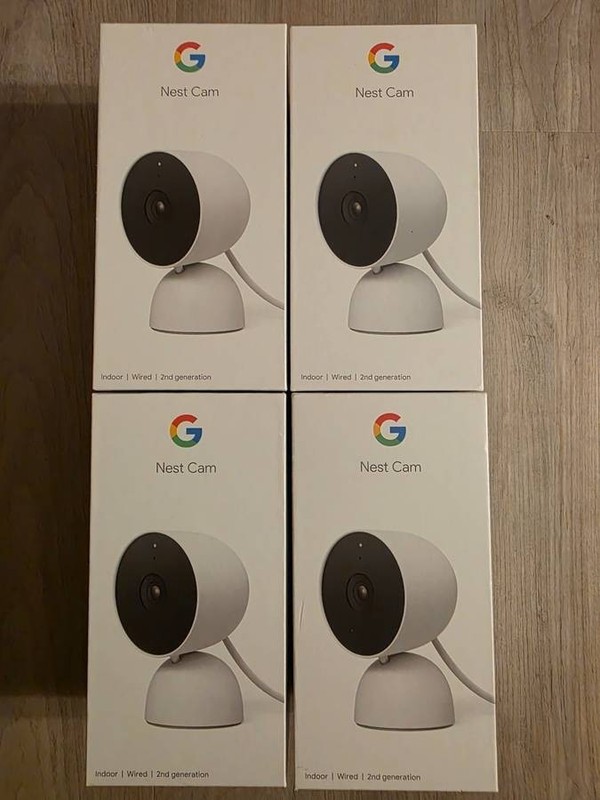 Google Nest Indoor Wired Security Cameras 2nd Generation (Set of 4 Cameras)