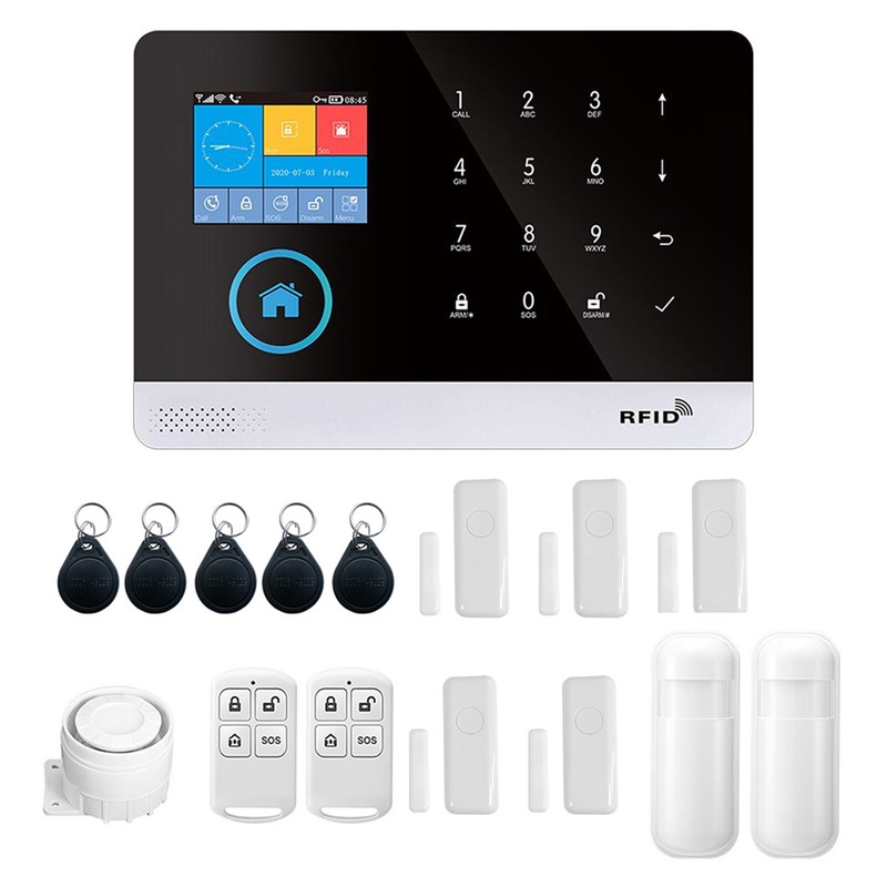 433MH Wireless WiFi GSM Home Smart Alarm Security System APP Remote Control C1R9