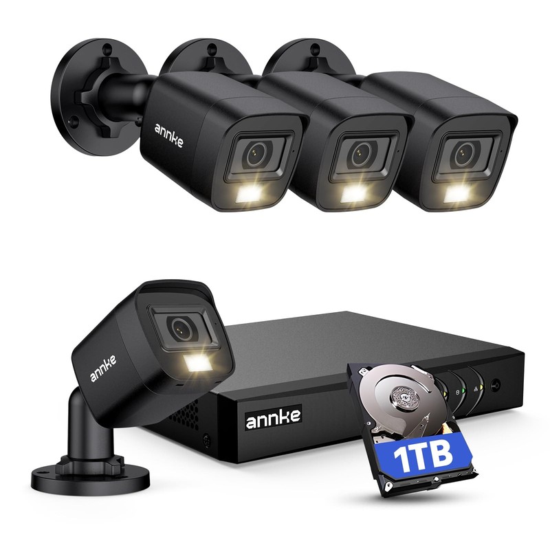 8CH H.265+ 3K Lite Wired Security Camera System with AI Human/Vehicle Detecti...
