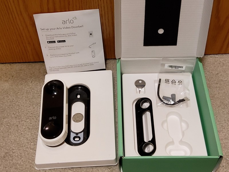 Arlo AVD1001 Smart Wired Motion Detection Night Vision HD Video Doorbell READ gallery