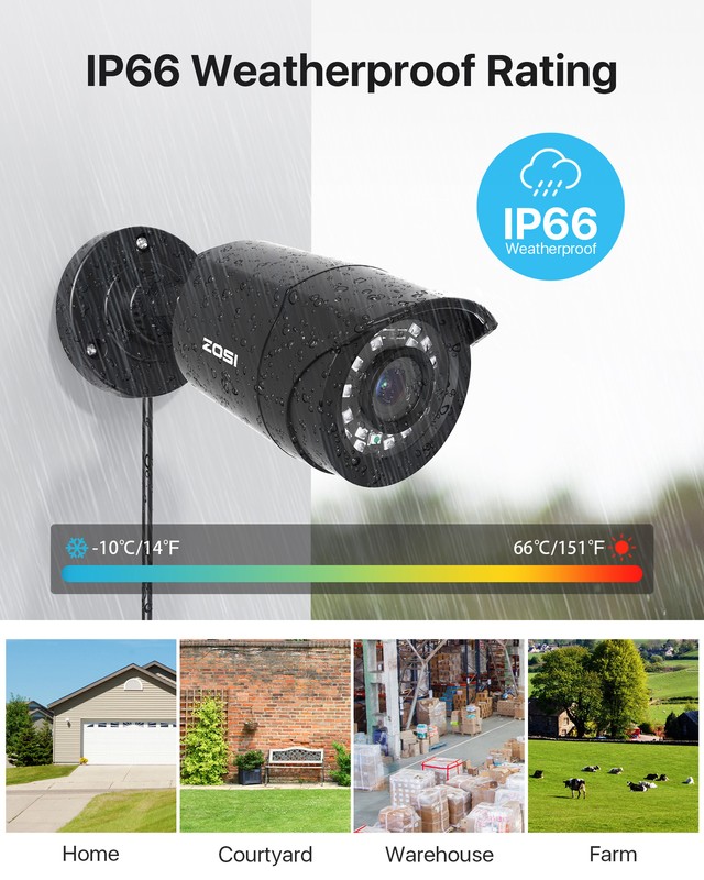 ZOSI 16CH H.265+ 5MP Lite DVR CCTV Home Security Camera System Outdoor IP66 gallery