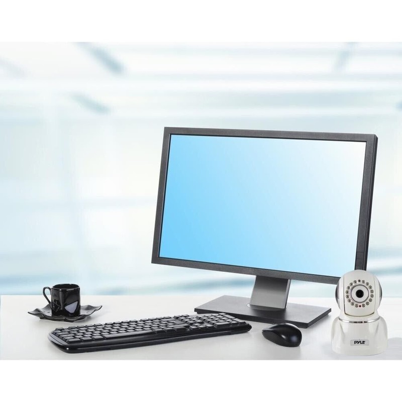Pyle IP Cam WiFi Security Camera Full HD 1080p App Download Pan Tilt White gallery
