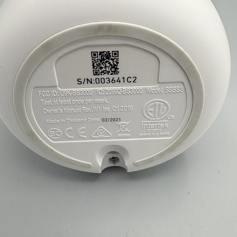 SimpliSafe Security SSBS3 BS3W Base Station Only No Power Supply Untested gallery