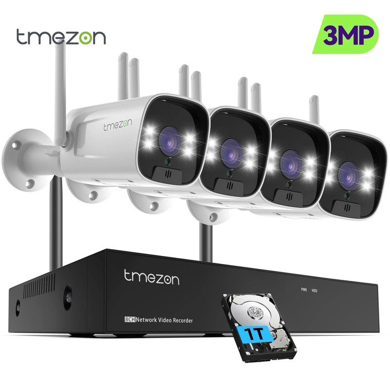 Wireless 3MP Home IP Camera System 10CH NVR WIFI AI 2-Way Audio Waterproof gallery