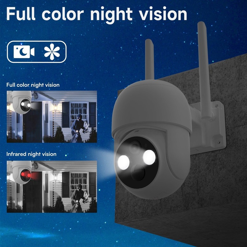 4pcs Wireless Security Camera System Outdoor WiFi 360 Solar Battery Powered/IP gallery