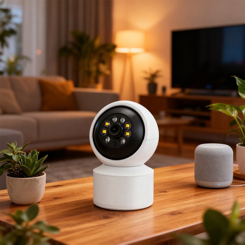 Camara De Seguridad WIFI 360° 1080P PTZ Indoor Monitor Con Vision Nocturna Audio gallery