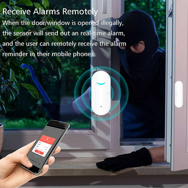 WIFI Smart Window Door Magnetic Sensor Burglar Security Alarm For Google Alexa gallery