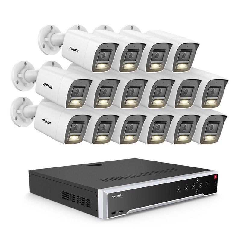 ANNKE 32CH 12MP NVR 4K POE Security Camera System Color Night Audio Record CCTV