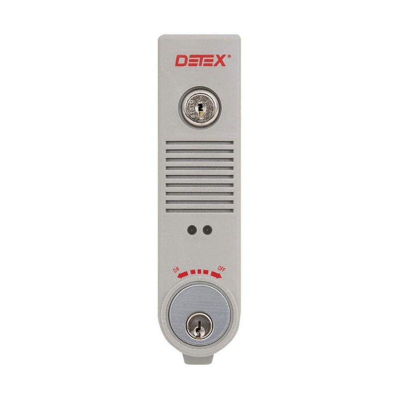 DETEX EAX-300 GRAY W-CYL Exit Door Alarm,Gray,Plastic,100 dB 44ZV05
