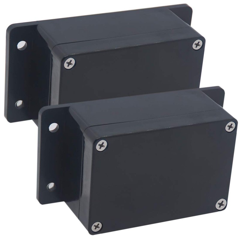 Raculety 2 Pack Project Box IP65 Waterproof 3.94"x2.68"x1.97"(2Pcs), Black