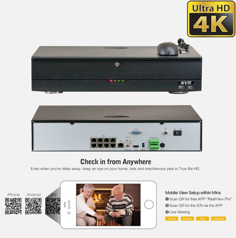 32CH NVR (24) 4K 8MP 3X Zoom Microphone POE Dome Security Camera System 16TB HD gallery