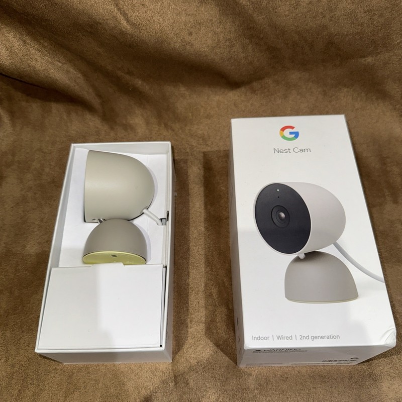 Google Nest Security Cam Indoor Wired 2nd Gen - Linen - GA03179-US- New