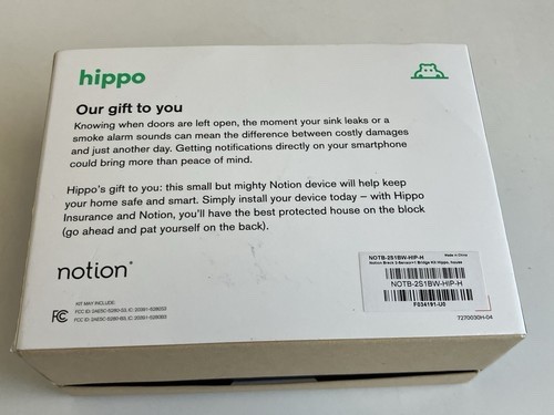 Hippo Smart Home Monitoring System Notion NOTB-2S1BW-HIP-H gallery