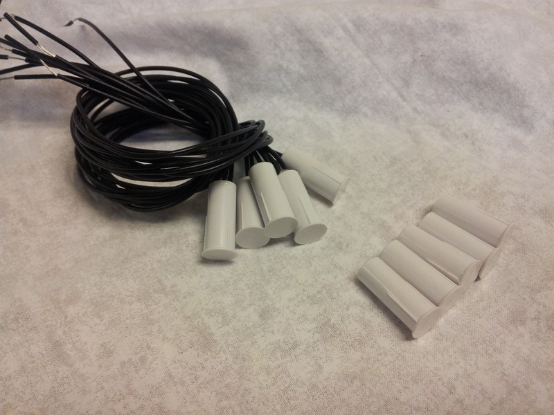 5 Recessed Door Window Reed Switch Sensor Contact Normally Open Loop Used w/LED
