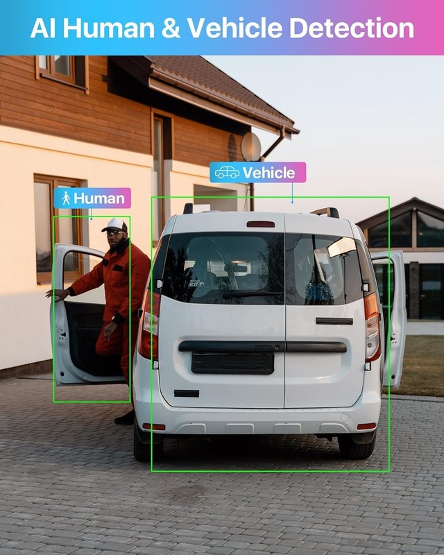 3K Lite Security Camera System with 1TB Hard Drive,AI Human/Vehicle Detection... gallery