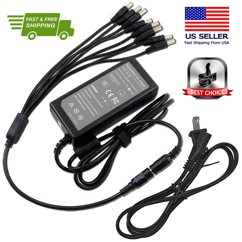 BOSCH DVR NVR CCTV SECURITY CAMERA AC POWER SUPPLY + 8 SPLIT CORD 3YR WARRANTY
