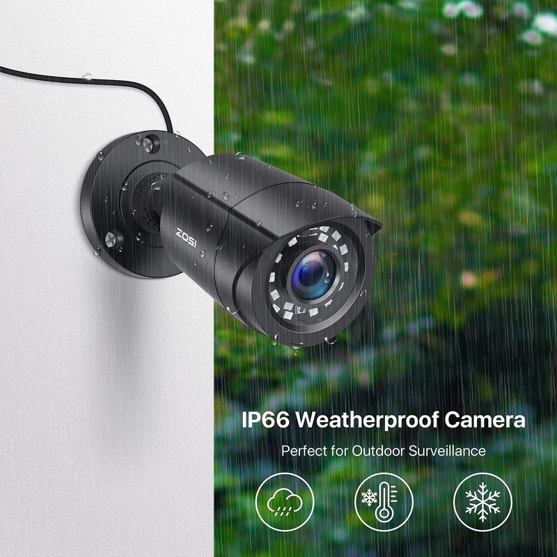 ZOSI 1080P 4 Pack HD TVI Cameras, 80ft Night Vision, Outdoor Indoor Weatherpr... gallery