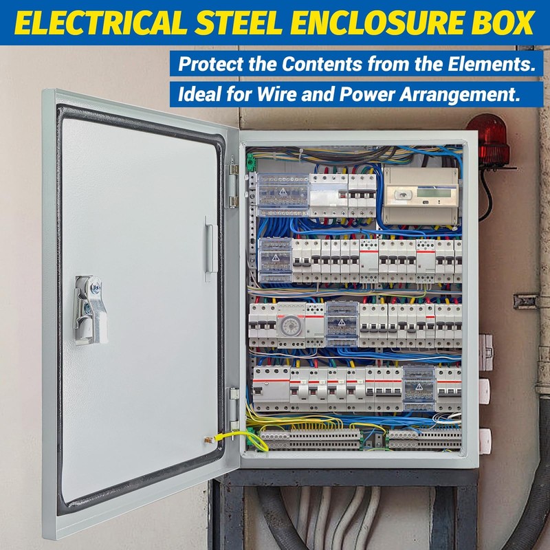 Electrical Box 12 x 10 x 6'' Steel Junction 12x10x6in, silver gallery