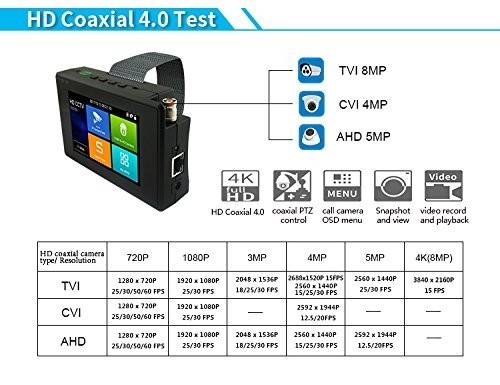 1PV 4" IP CCTV Camera Tester Monitor For Security System 4 In 1 8MP 4K Display gallery