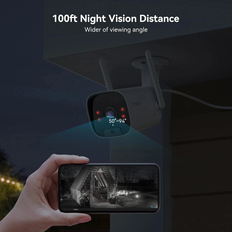 Wireless Security Camera System Outdoor 3MP NVR 2-Way Audio Home with 2TB HDD gallery