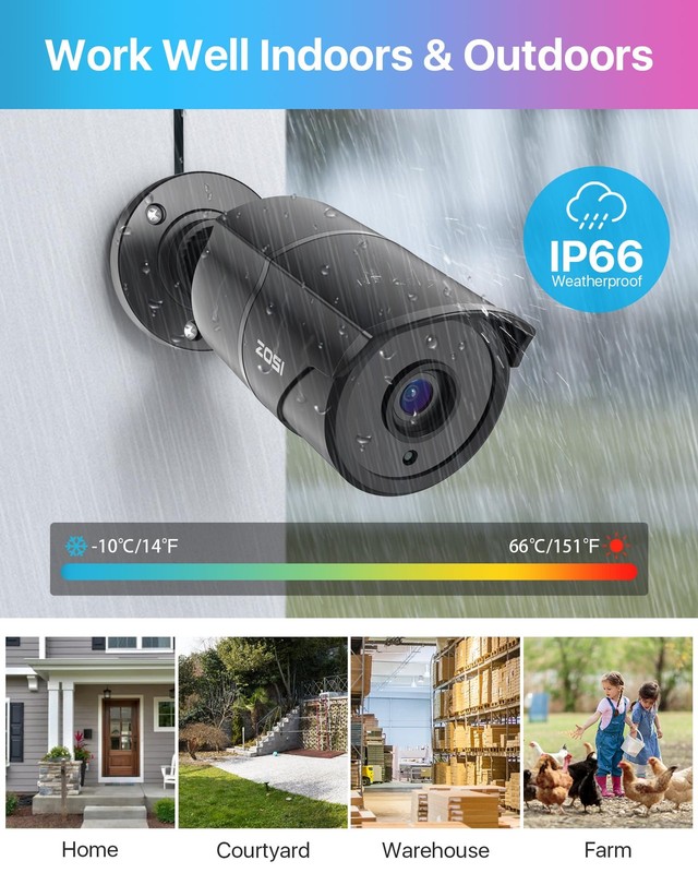 4 Pack 1080p Home Security Cameras with Audio Recording,Built-in Microphone,2... gallery