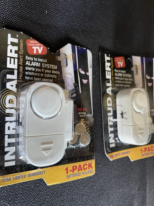 INTRUD ALERT - Battery Door Alarm System Window Cabinet House Security New