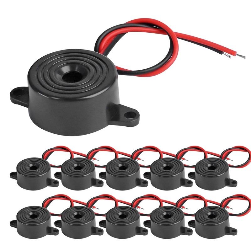 Active Piezo Buzzer 90 db with Industrial Audio Inside 2-Wire Leads Alarmer D…