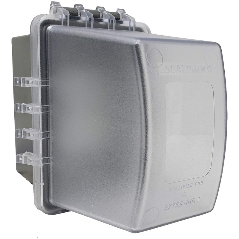 Sealproof 1-Gang Weatherproof In Use Outdoor Outlet Clear Frost - Deep Cover